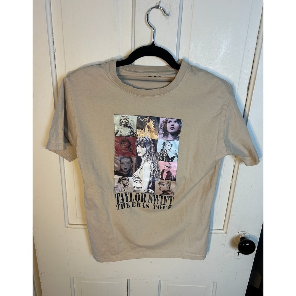 Taylor Swift The Eras Tour Beige Graphic T-Shirt Short Sleeve offical Merch M